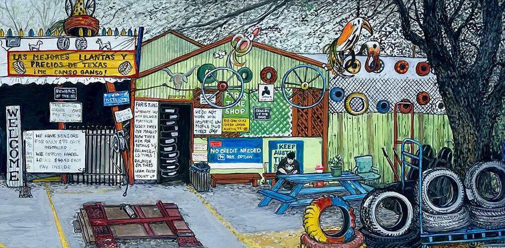 Old Austin Tire Shop - detail, 2024