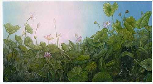Lotus Pond with Panther, 2021